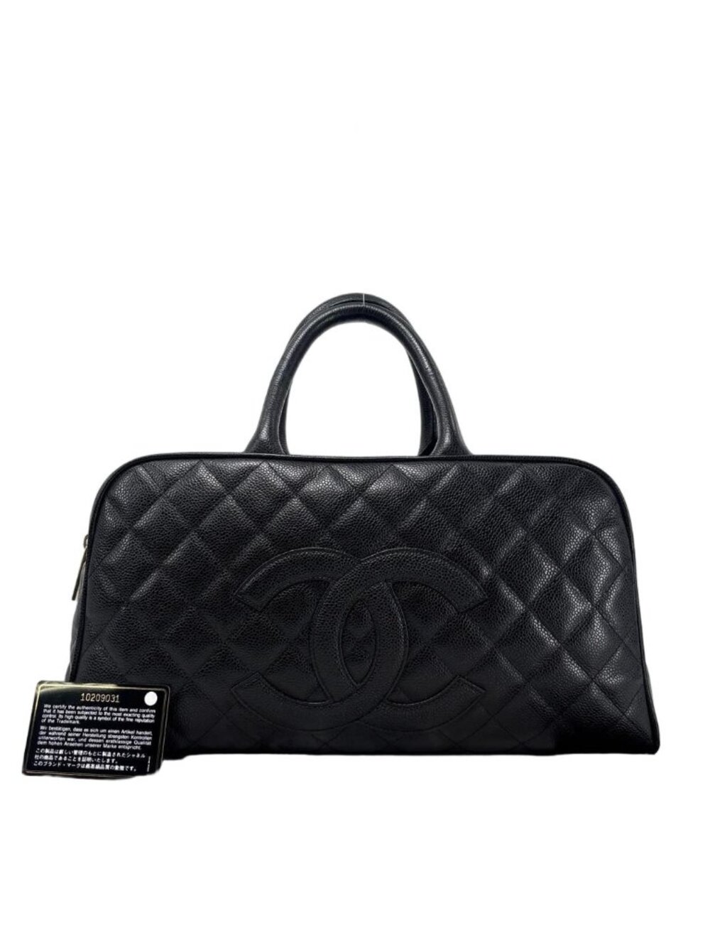 Chanel Quilted Caviar Leather Handbag